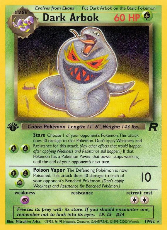 Dark Arbok #19 – Team Rocket