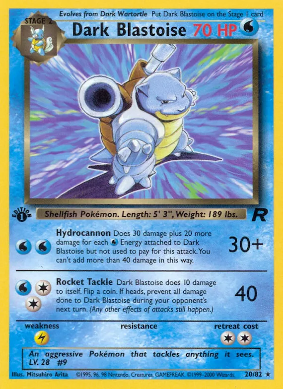 Dark Blastoise #20 – Team Rocket