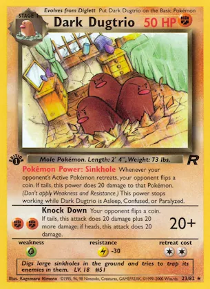 Dark Dugtrio #23 – Team Rocket