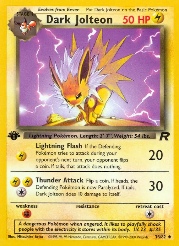 Dark Jolteon #38 – Team Rocket