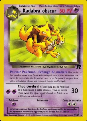 Kadabra obscur n° 39 – Team Rocket