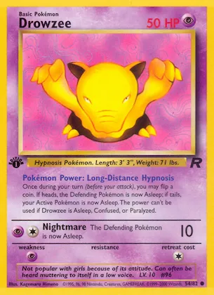 Drowzee #54 – Team Rocket