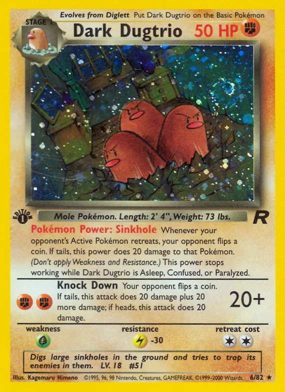 Dark Dugtrio #6 – Team Rocket