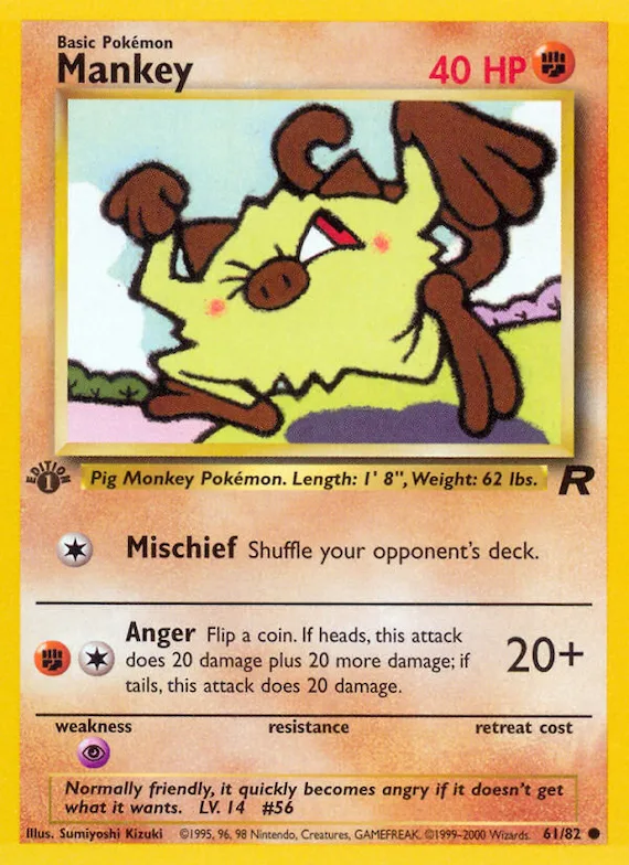 Mankey #61 – Team Rocket