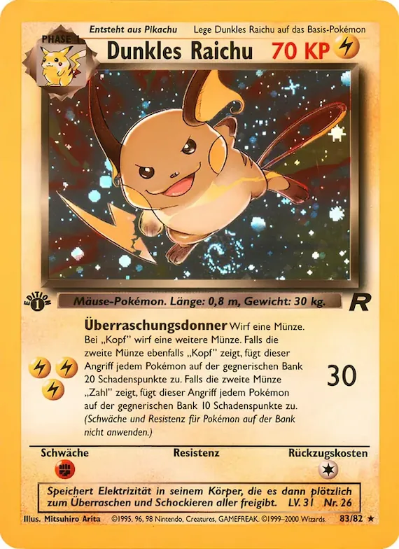Dunkles Raichu 83 – Team Rocket