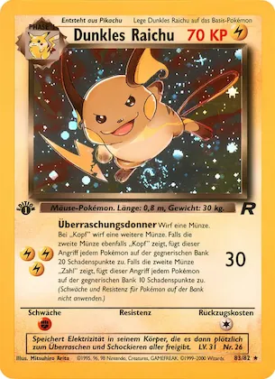Dunkles Raichu Nr. 83 – Team Rocket