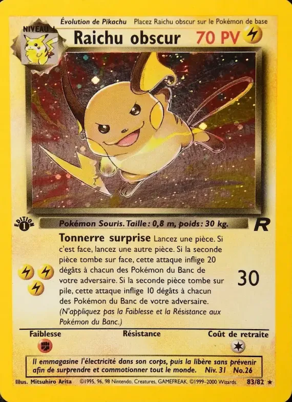 Raichu obscur 83 – Team Rocket