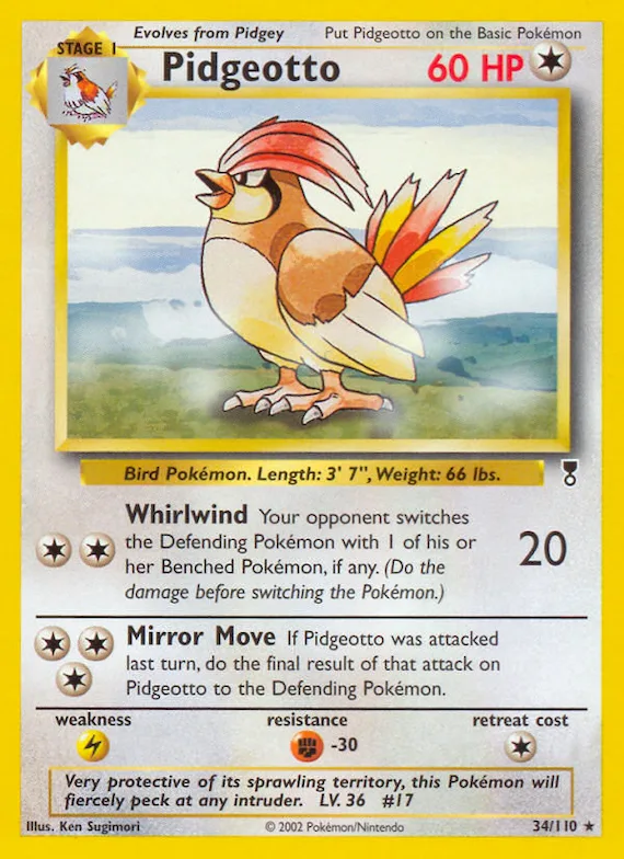 Pidgeotto #34 – Legendary Collection