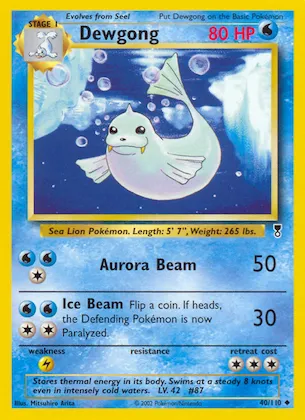 Dewgong #40 – Legendary Collection