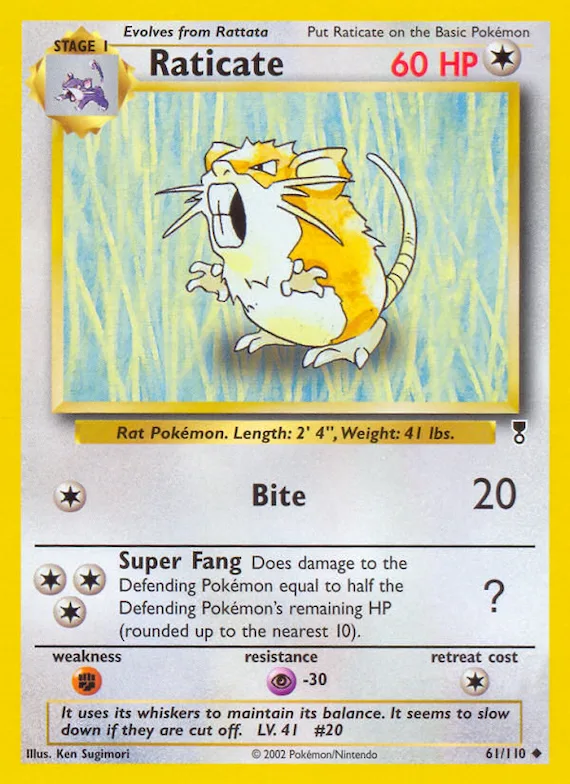 Raticate #61 – Legendary Collection