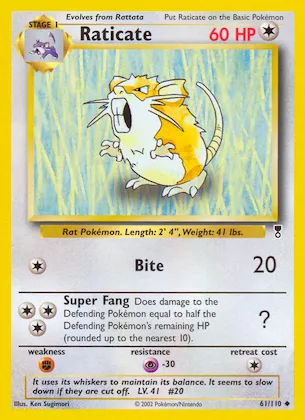 Raticate #61 – Legendary Collection