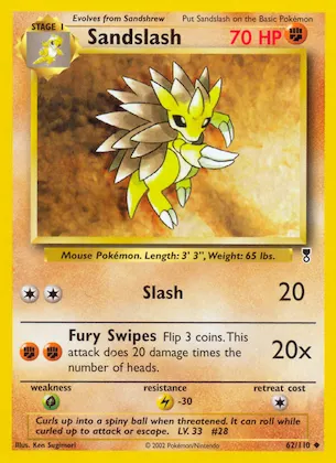 Sandslash Nr. 62 – Legendary Collection