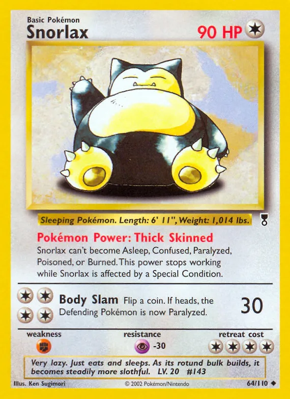 Snorlax #64 – Legendary Collection