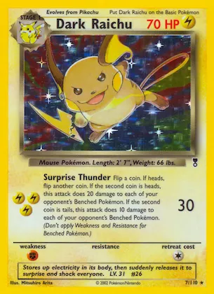 Dark Raichu #7 – Legendary Collection