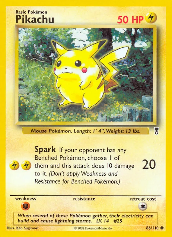 Pikachu #86 – Legendary Collection