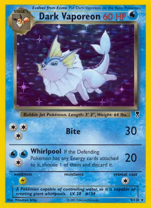 Dark Vaporeon Nr. 9 – Legendary Collection