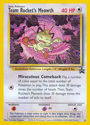 Team Rocket's Meowth #18 – WoTC Promo