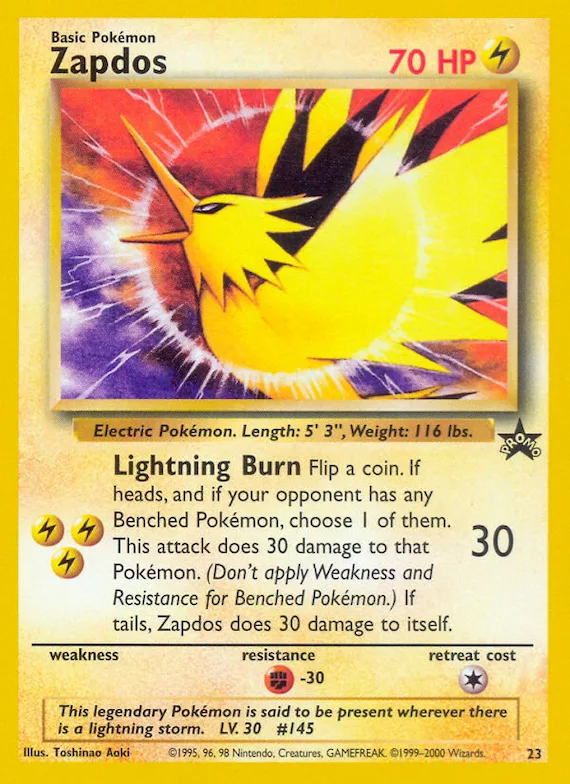 Zapdos #23 – WoTC Promo