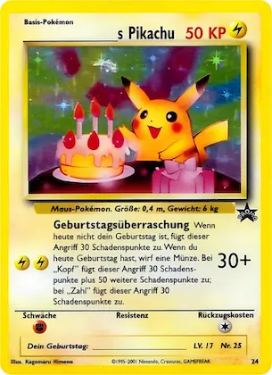 S Pikachu Nr. 24 – Wizards Black Star Promos