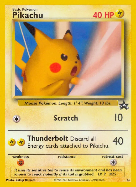 Pikachu #26 – WoTC Promo