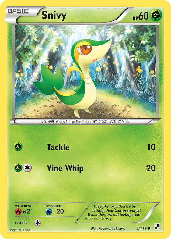 Snivy #1 – Black & White