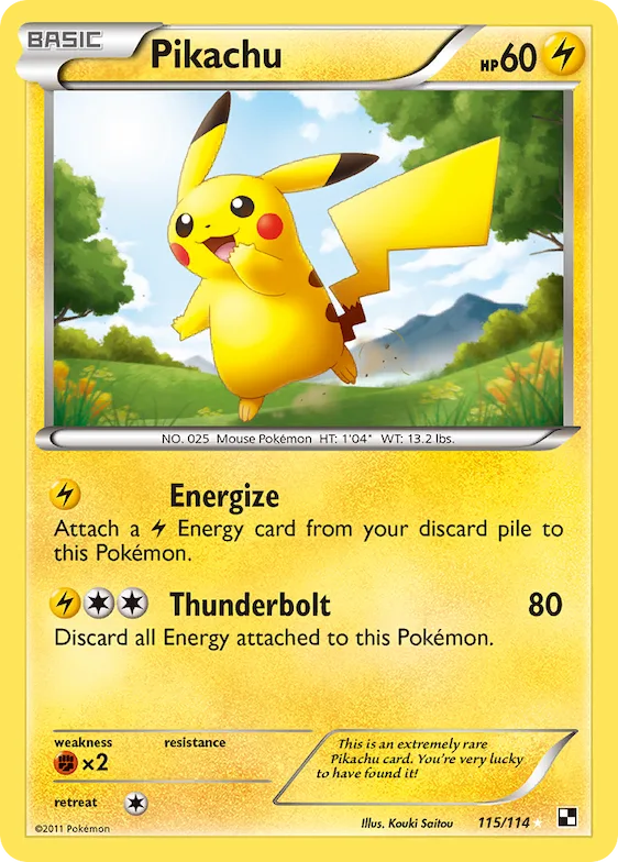Pikachu #115 – Black & White