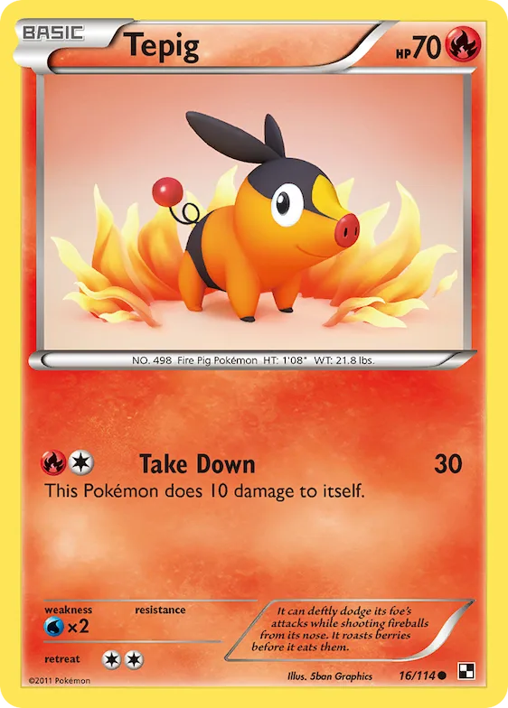 Tepig #16 – Black & White