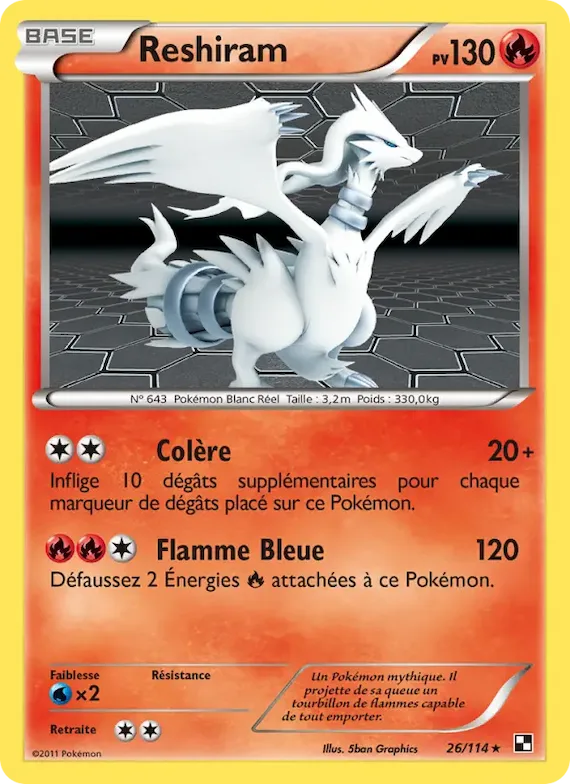 Reshiram 26 – Noir & Blanc