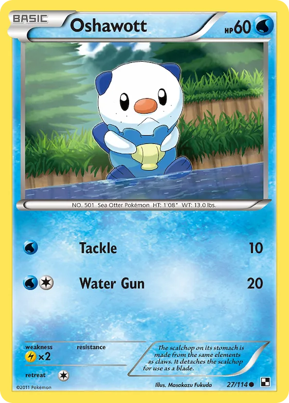 Oshawott #27 – Black & White