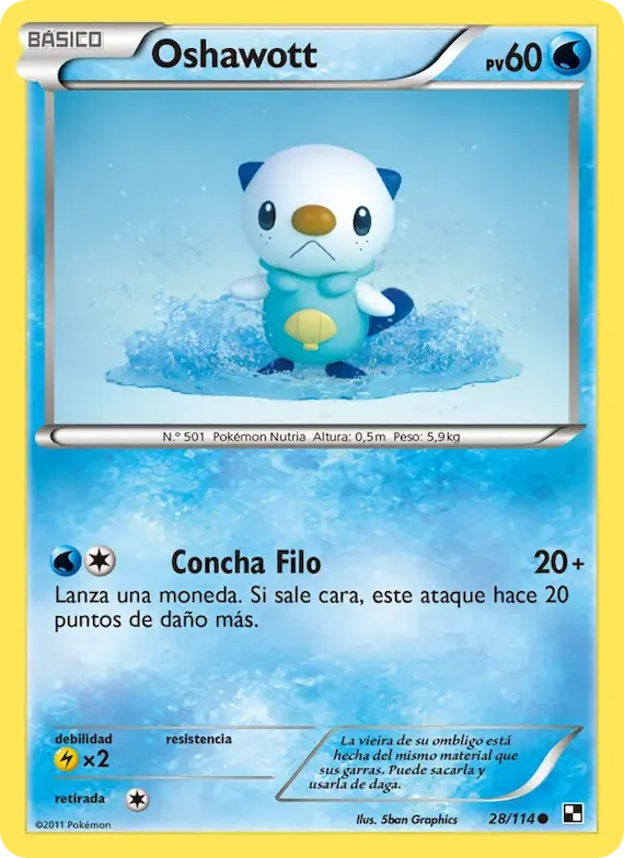 Oshawott 28 – Negro y Blanco