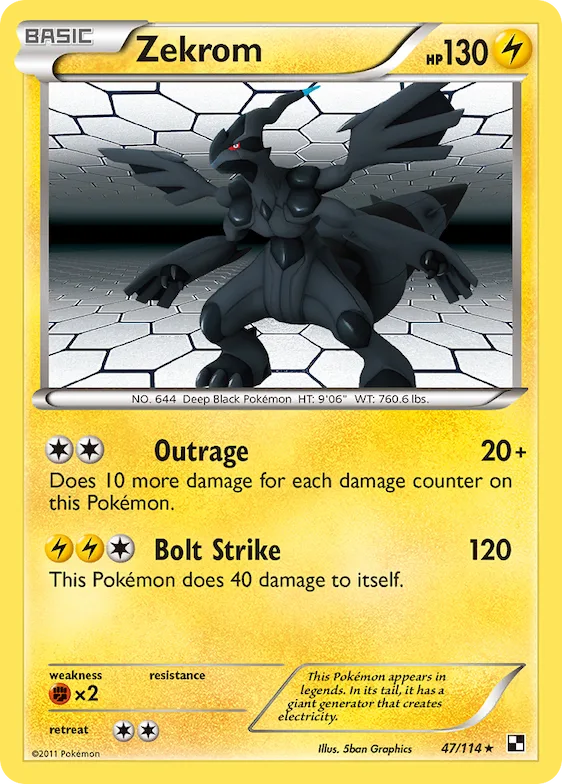 Zekrom #47 – Black & White