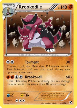 Krookodile #65 – Black & White