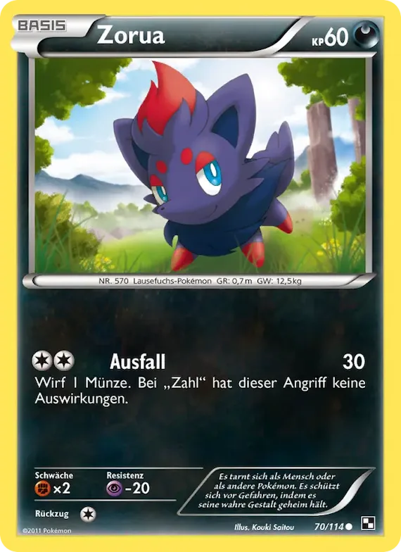Zorua 70 – Schwarz & Weiß