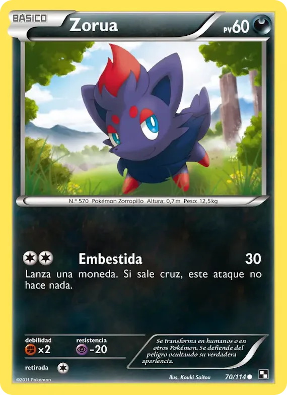 Zorua 70 – Negro y Blanco