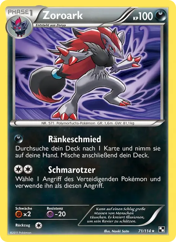 Zoroark 71 – Schwarz & Weiß