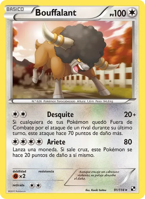 Bouffalant 91 – Negro y Blanco