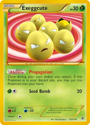 Exeggcute #102 – Plasma Blast