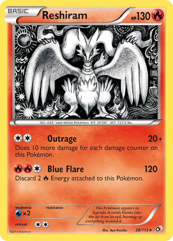 Reshiram #28 – Legendary Treasures