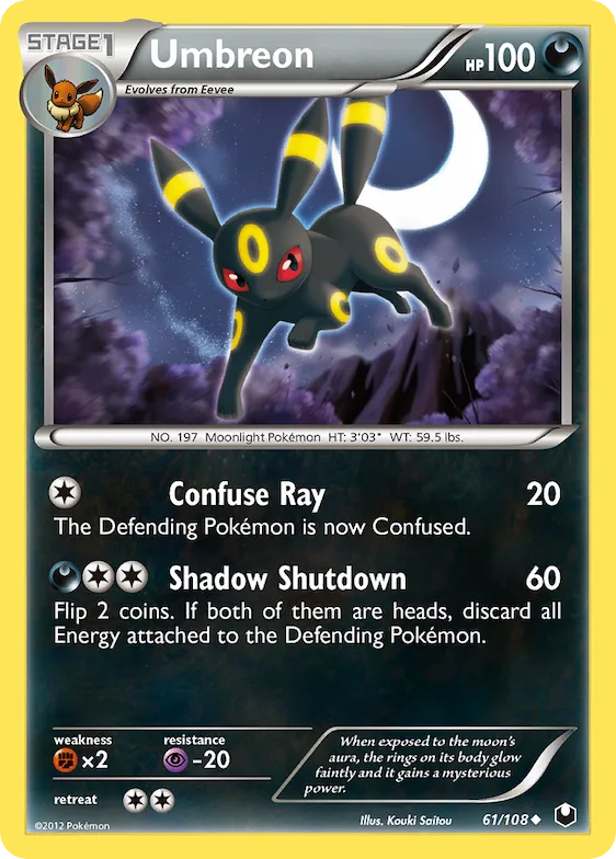 Umbreon #61 – Dark Explorers