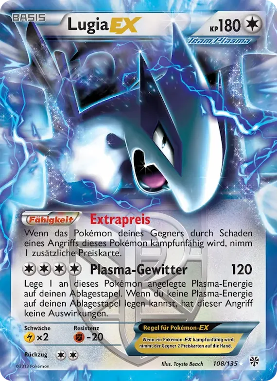 Lugia-EX 108 – Plasma-Sturm