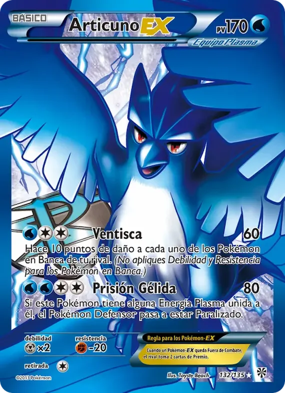 Articuno-EX 132 – Tormenta Plasma