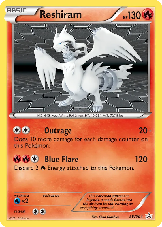 Reshiram #BW004 – Black and White Promos