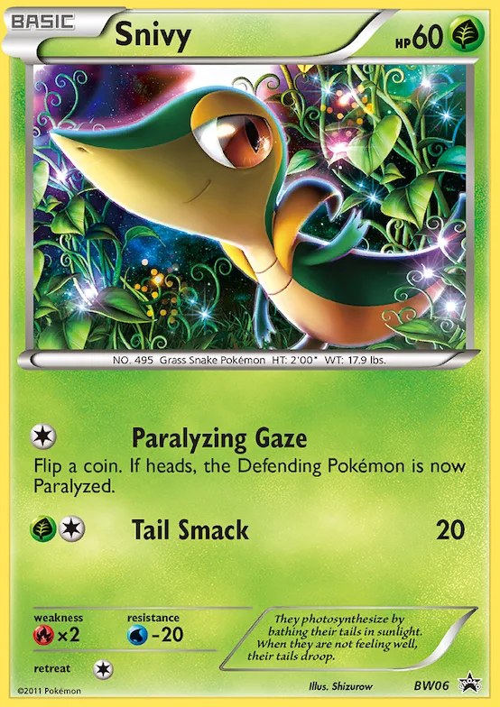 Snivy #BW06 – Black and White Promos