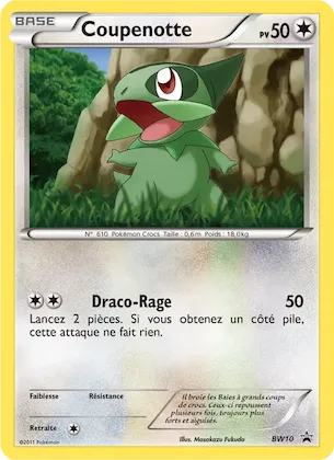 Coupenotte n° BW10 – Promo BW