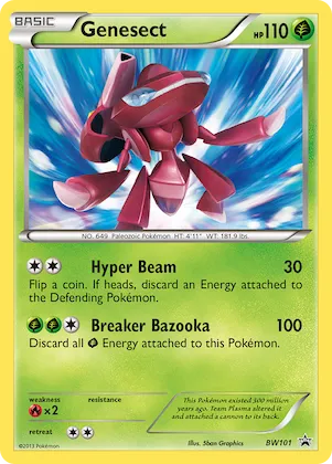 Genesect #BW101 – Black and White Promos