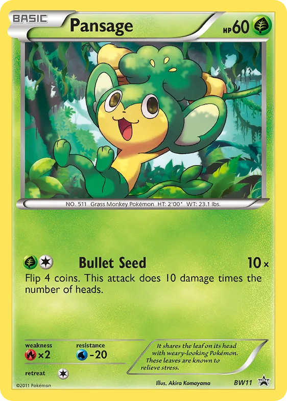 Pansage #BW11 – Black and White Promos