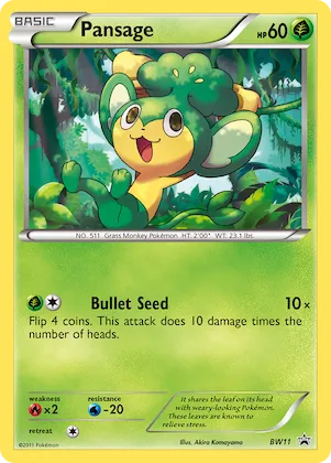 Pansage #BW11 – Black and White Promos