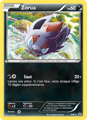 Zorua n° BW12 – Promo BW