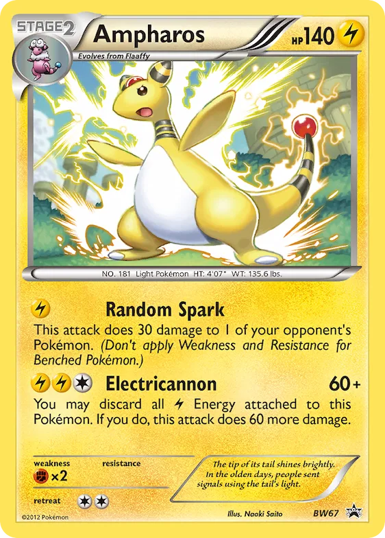 Ampharos #BW67 – Black and White Promos
