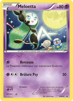 Meloetta n° BW68 – Promo BW